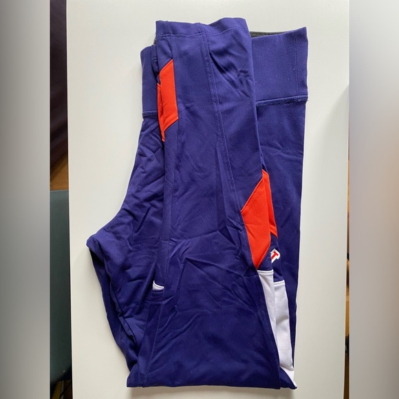 Victoria Secret Pink Ultimate Purple and Orange Logo L Leggings - Picture 3 of 5